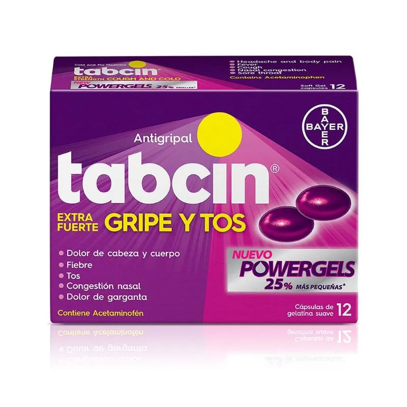 Tabcin Powergels - Alivio Rápido para Gripe