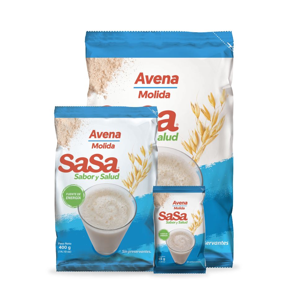 Avena Molida, Sobre 48G, Marca Sasa